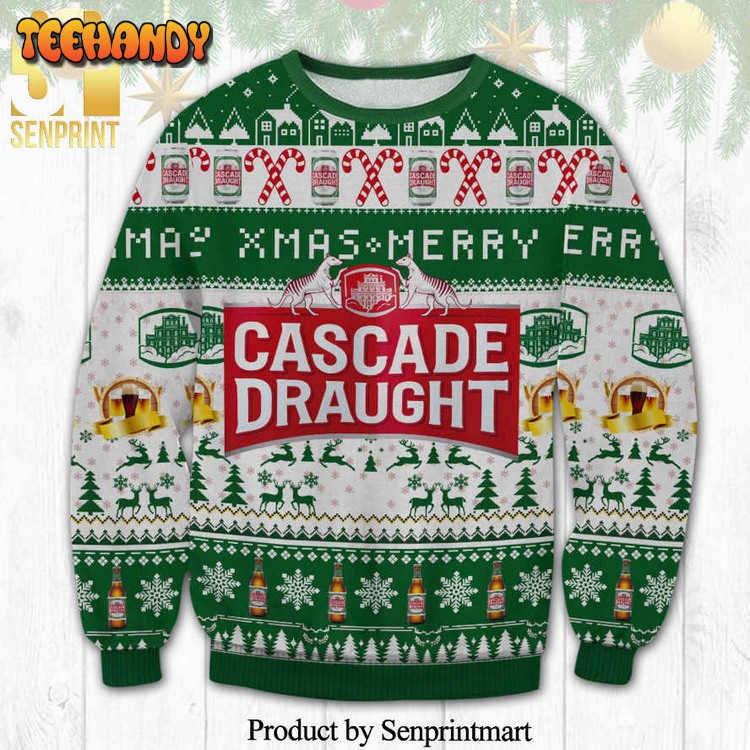 cascade draught merry xmas snowflake knitted ugly xmas sweater 4p2i2