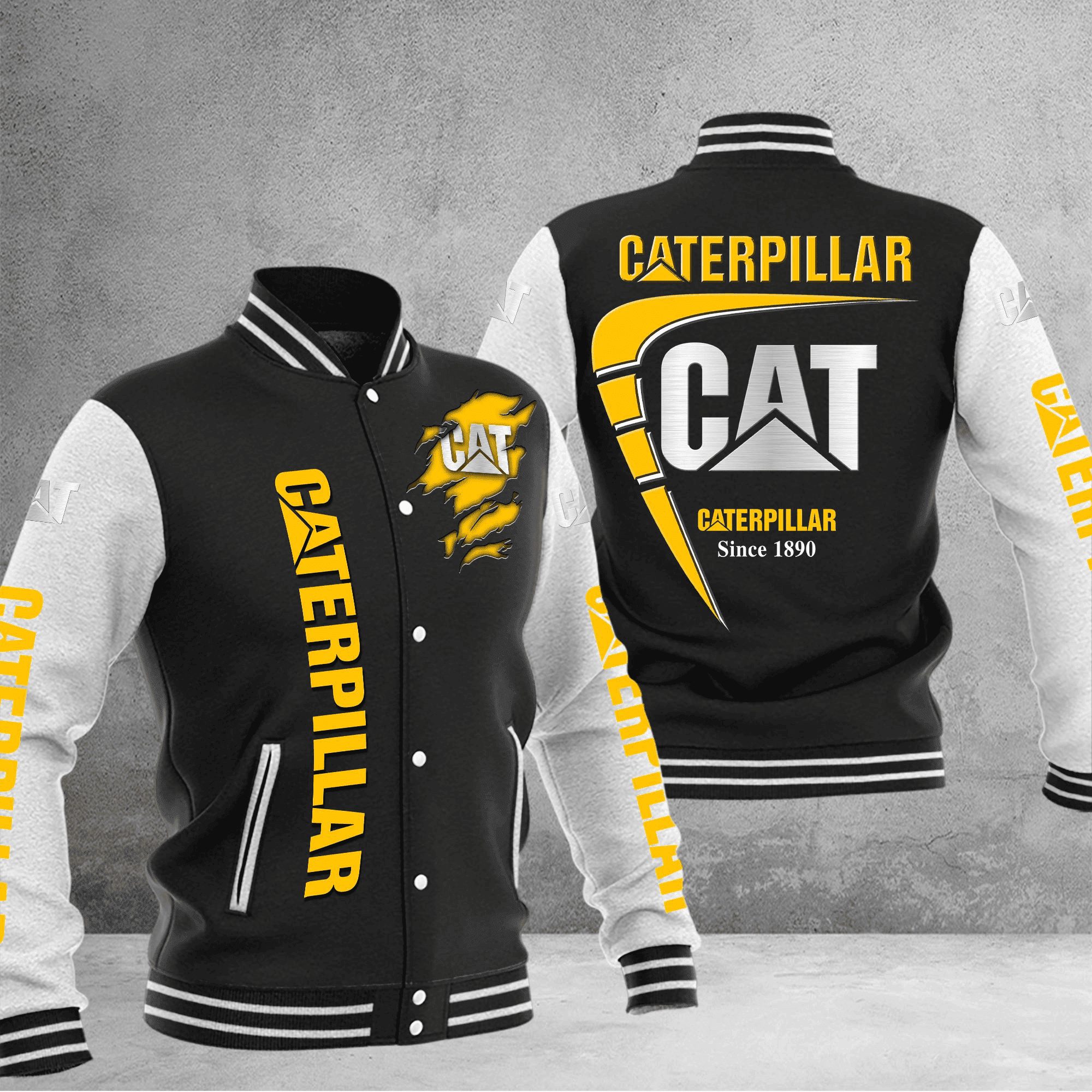 caterpillar baseball varsity jacket baseball jacket all over print dfkh9