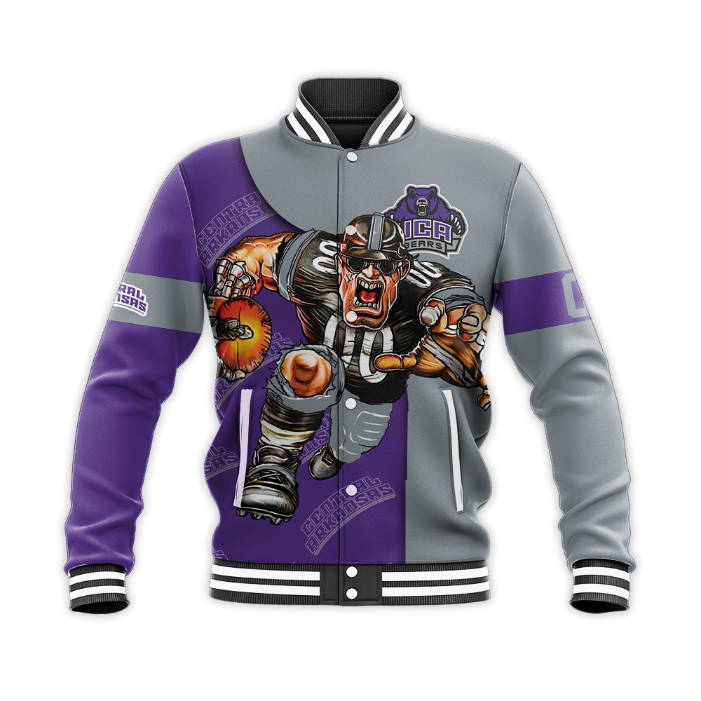 central arkansas bears baseball jacket button up zipper hooded all over print football go on gift for fans ncaa v5mok