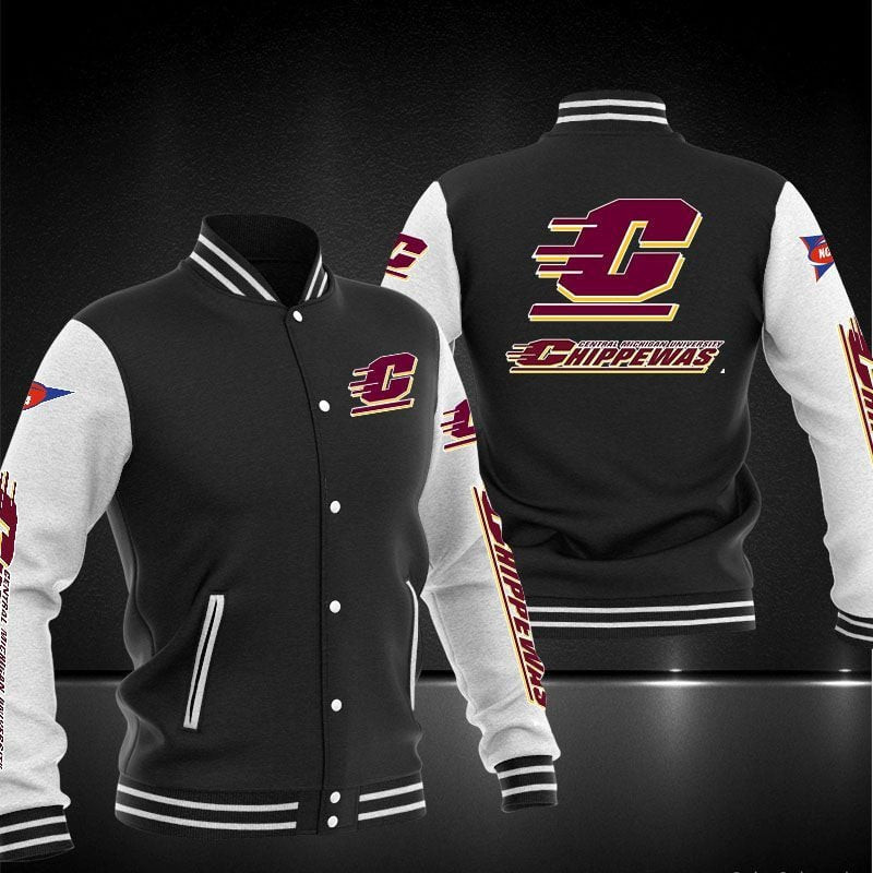 central michigan chippewas ncaa team name and logo baseball varsity jacket baseball jacket all over print yqdcr