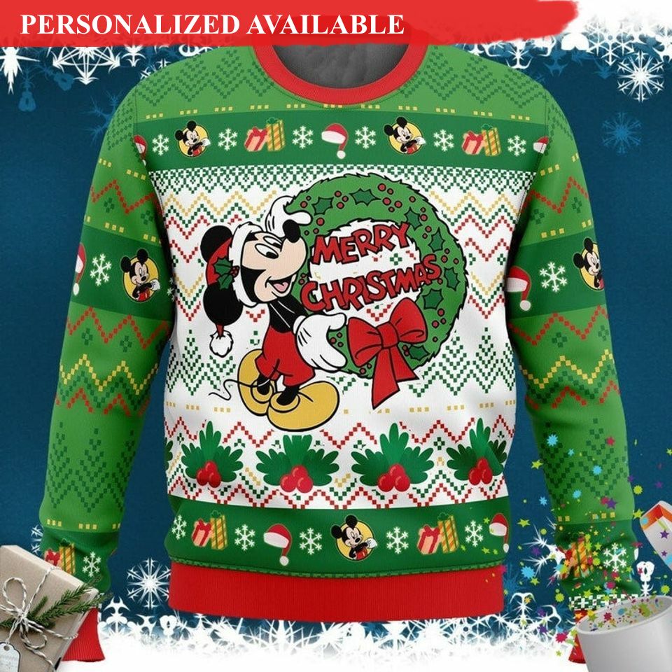 character disney mickey mouse ugly christmas sweater christmas ugly 7208