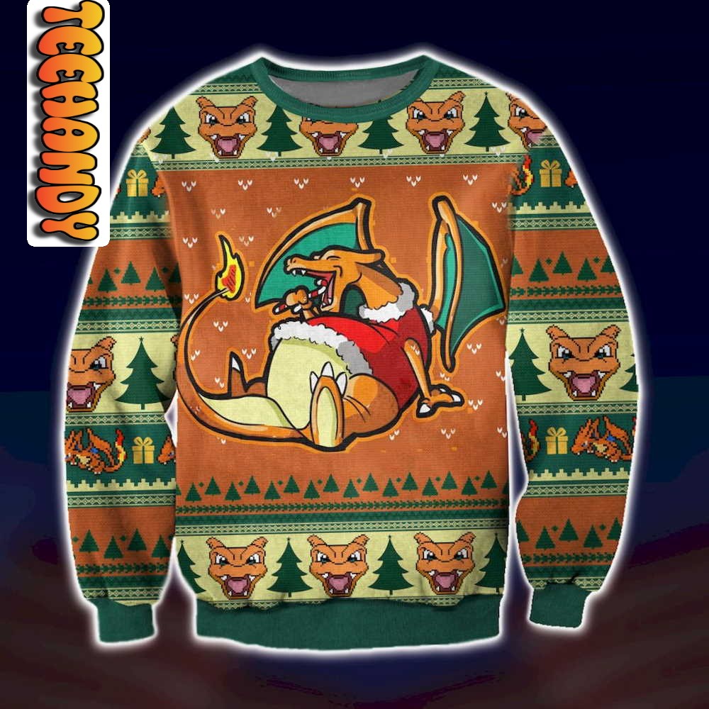 charizard in christmas ugly christmas sweater70635