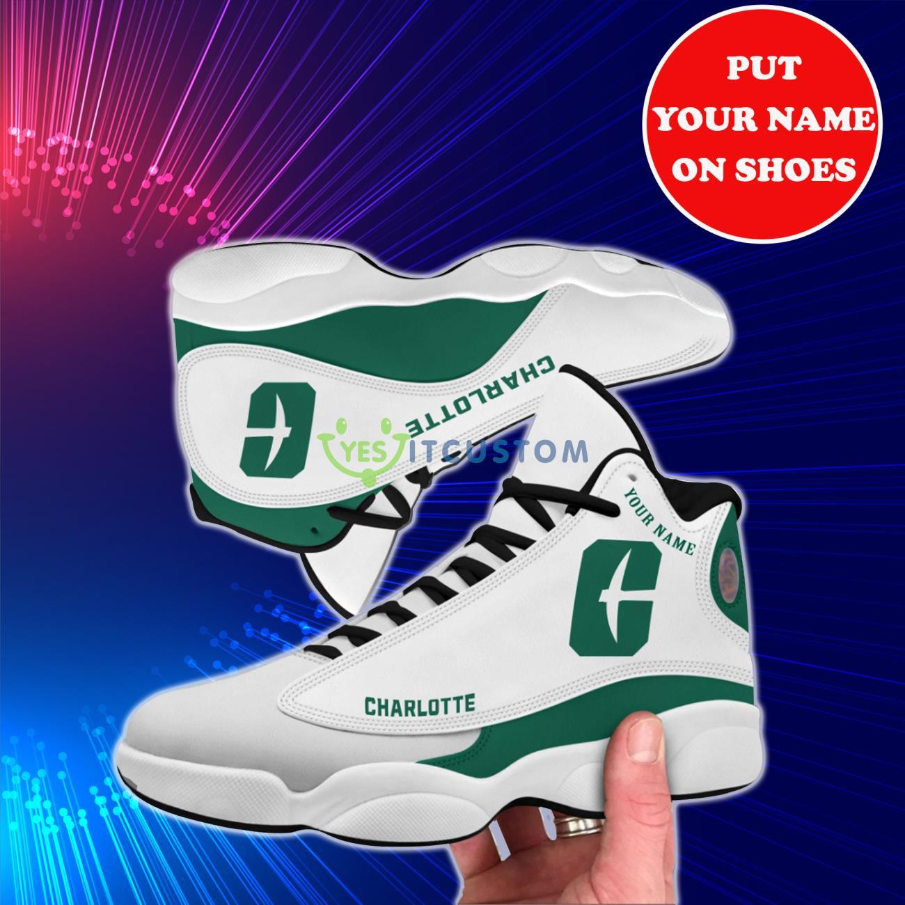 charlotte 49ers football team best custom name air jordan 13 shoes