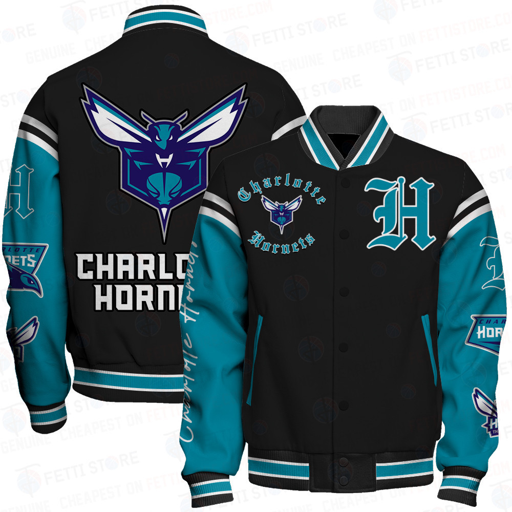 charlotte hornets nba baseball varsity jacket baseball jacket all over print sfat v12 etkpz