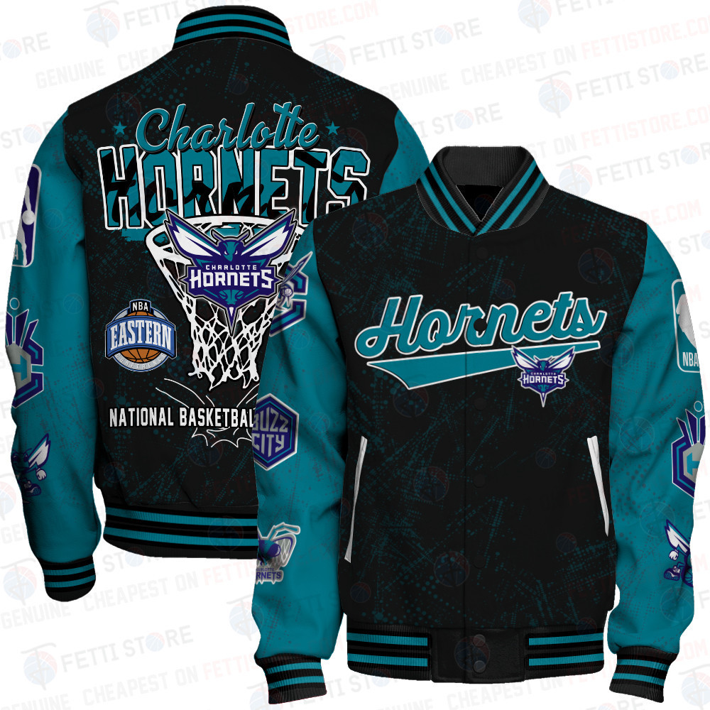 charlotte hornets nba baseball varsity jacket baseball jacket all over print sfat v20 crrew