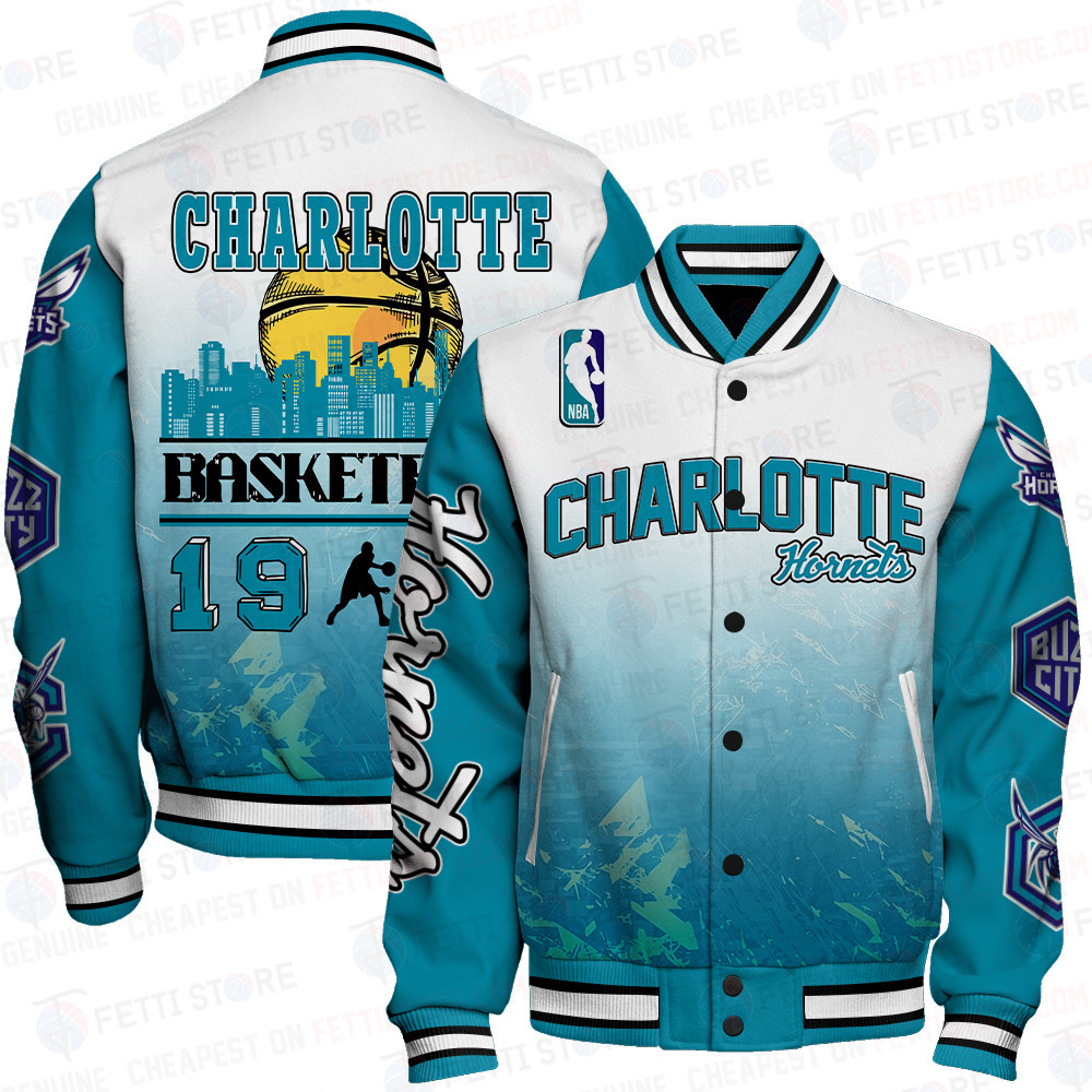 charlotte hornets nba baseball varsity jacket baseball jacket all over print wf24 4vasd