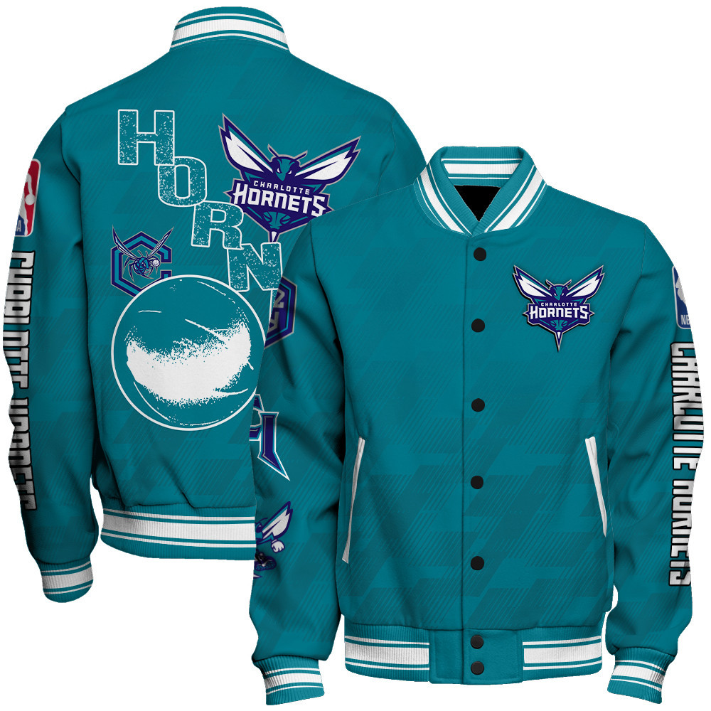 charlotte hornets new design team color baseball varsity jacket baseball jacket all over print sfat v16 si5bg