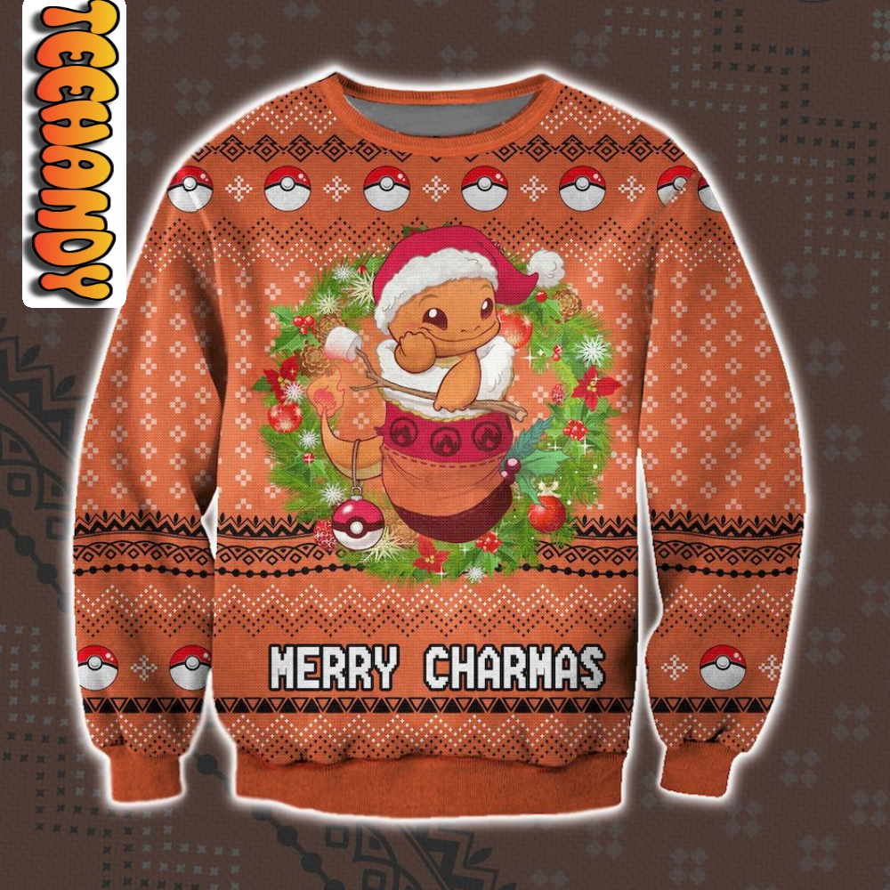 charmander merry christmas ugly christmas sweater81936