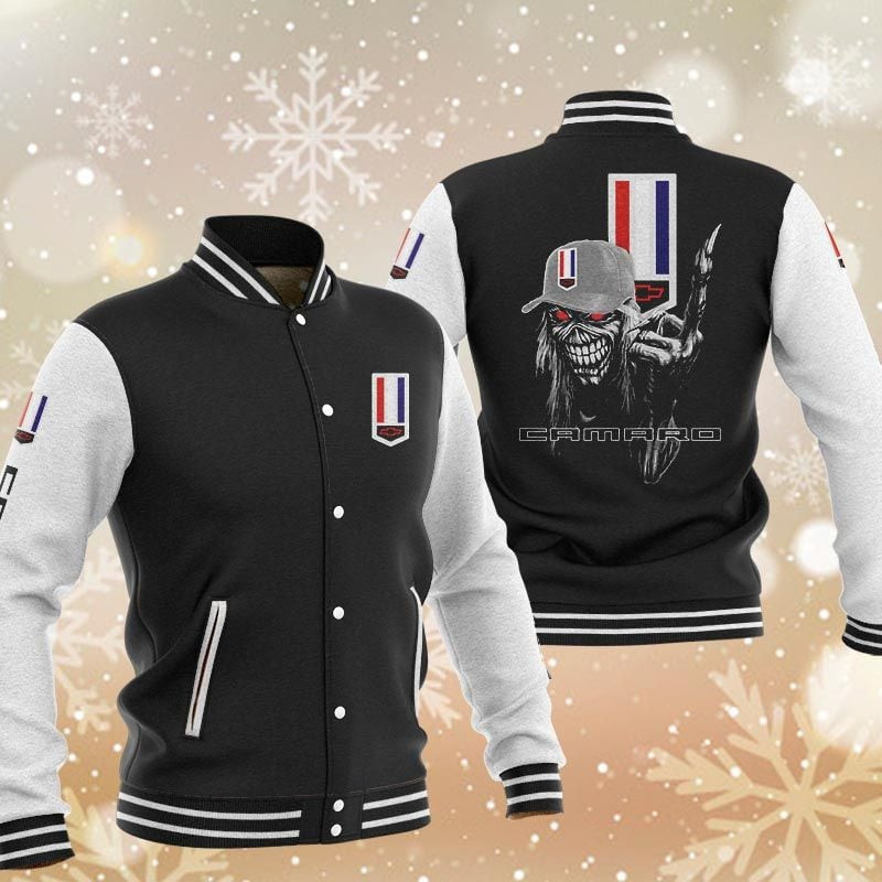 chevrolet camaro skeleton baseball varsity jacket baseball jacket all over print ddjv9