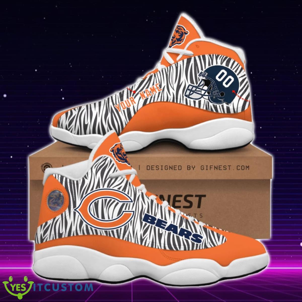 chicago bears air jordan 13 sneakers custom name special gift for men and women