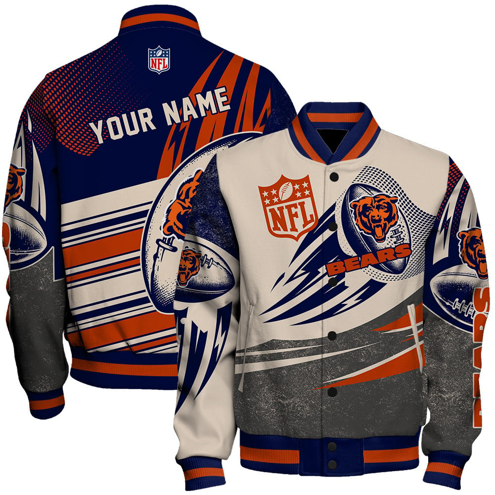 chicago bears aop varsity jacket baseball jacket all over print wf v10 mg7dy