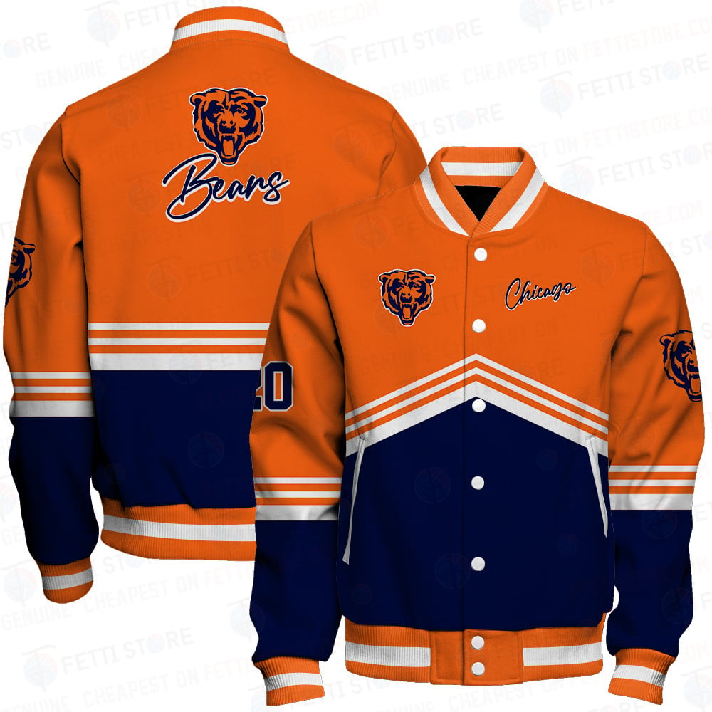 chicago bears baseball varsity jacket baseball jacket all over print wf 60kcw