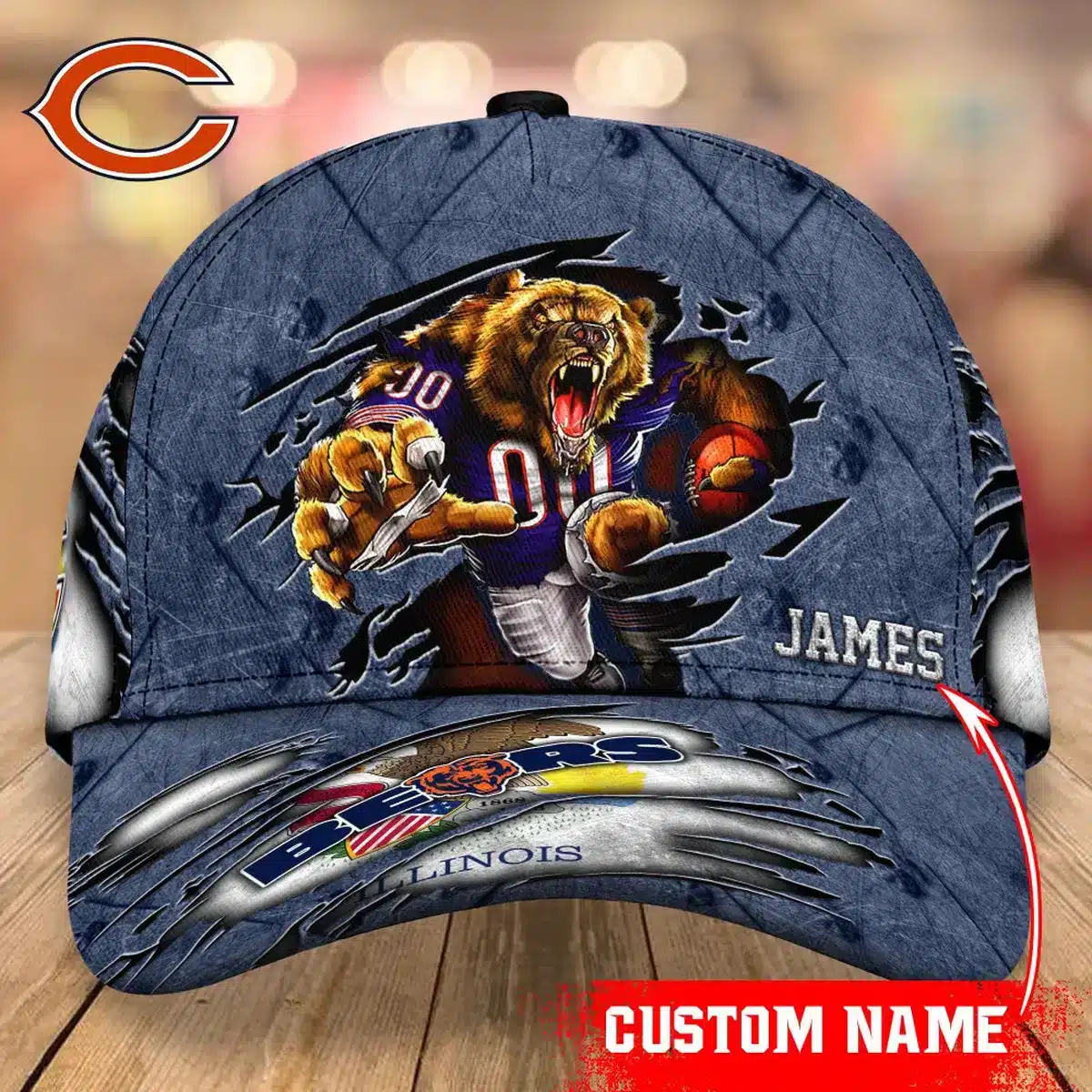 chicago bears classic cap gift for fans wty240902 o4cm8