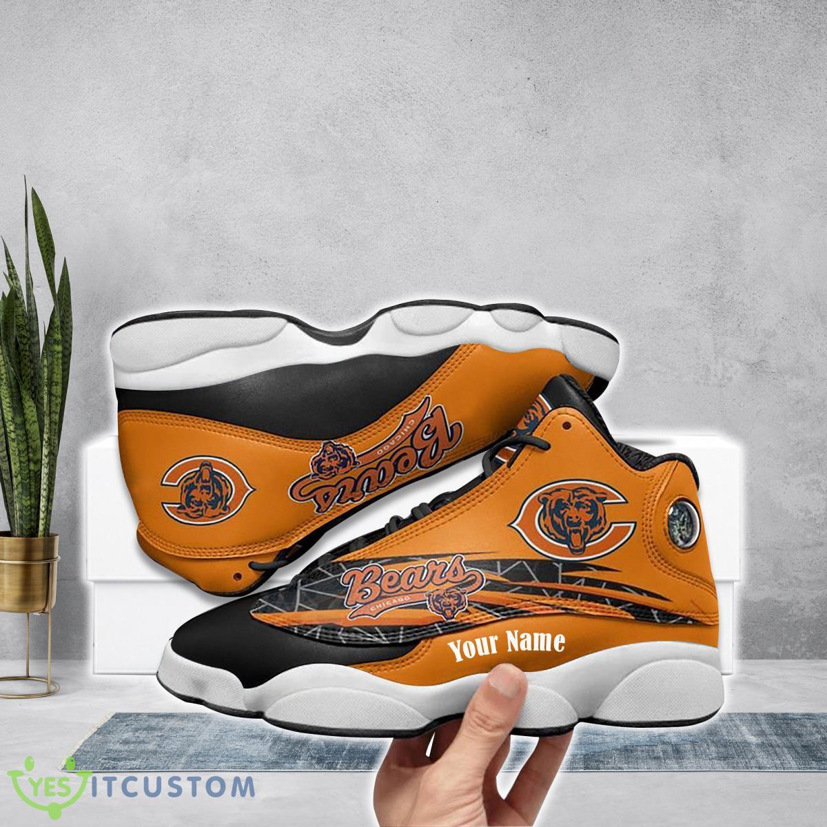 chicago bears football team custom name air jordan 13 running shoes gift for fans