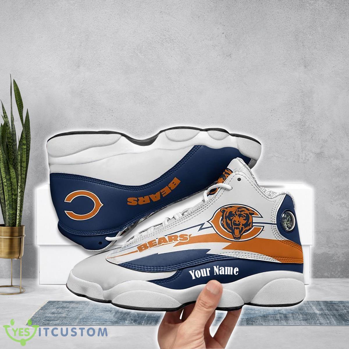 chicago bears football team custom name air jordan 13 running shoes special gift for fans