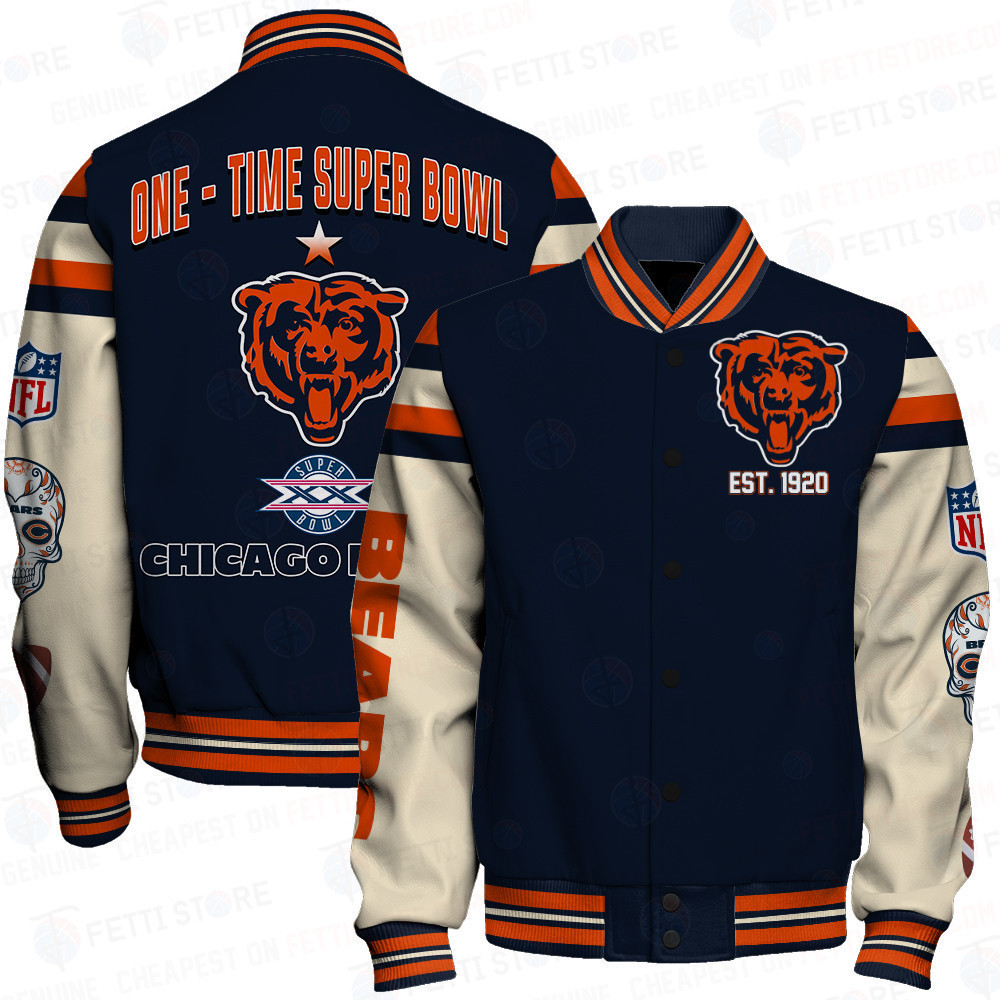 chicago bears nfl baseball varsity jacket baseball jacket all over print sfat v2 qrzmd