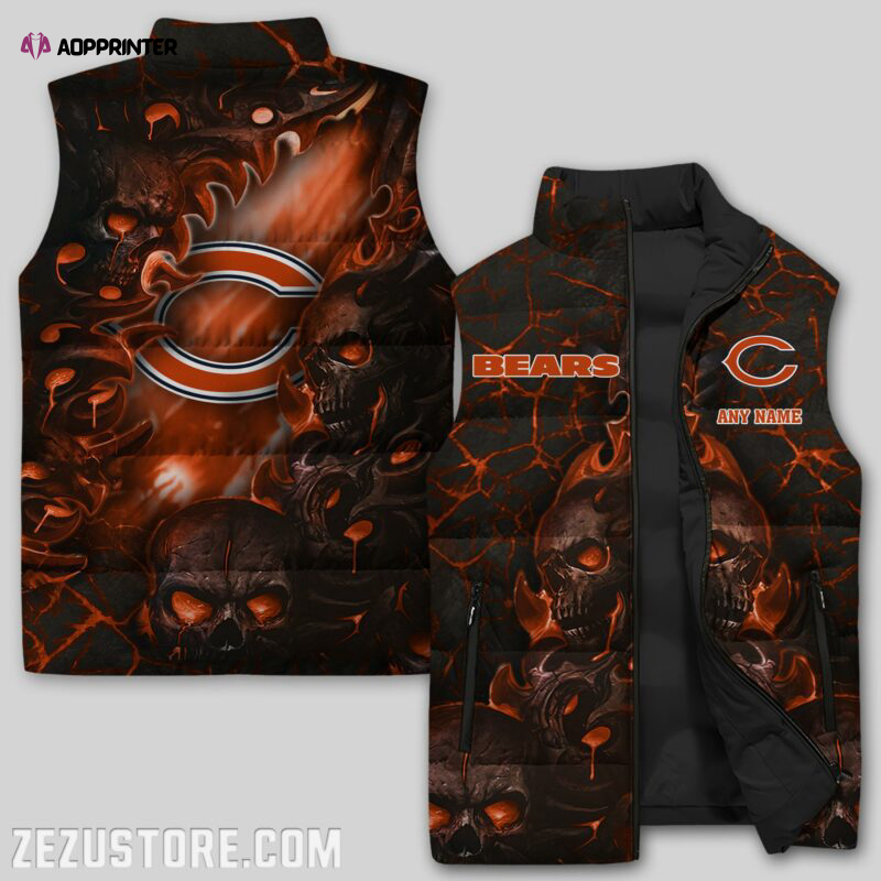 chicago bears nfl sleeveless puffer jacket custom for fans gifts 1