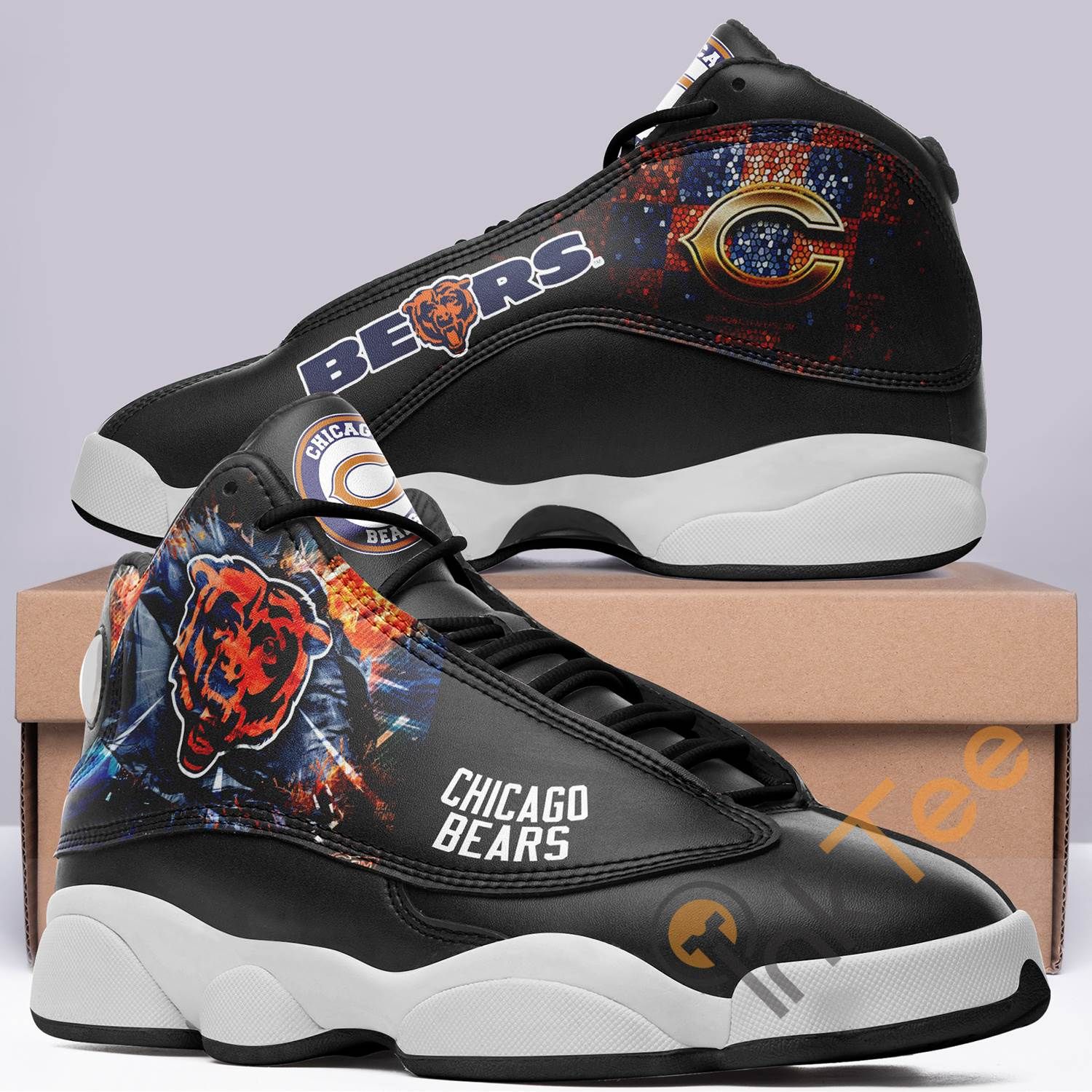 chicago bears nfl team air jd13 shoes sneakers american football fan gift shoes hot style this yearprinted shoes for everybody ejabp