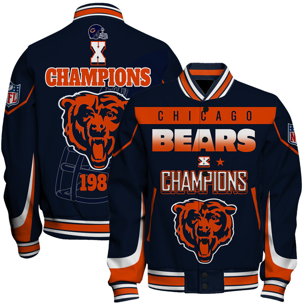 chicago bears x super bowl champions baseball varsity jacket baseball jacket all over print 61y2u