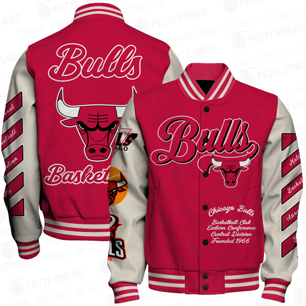 chicago bulls nba baseball varsity jacket baseball jacket all over print sfat v14 xmkkq