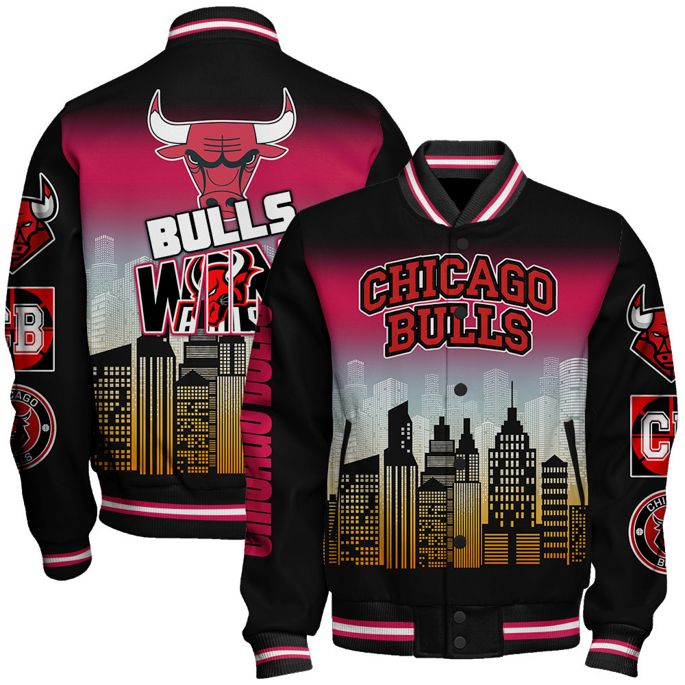 chicago bulls nba baseball varsity jacket baseball jacket all over print stm v16 e0xwg