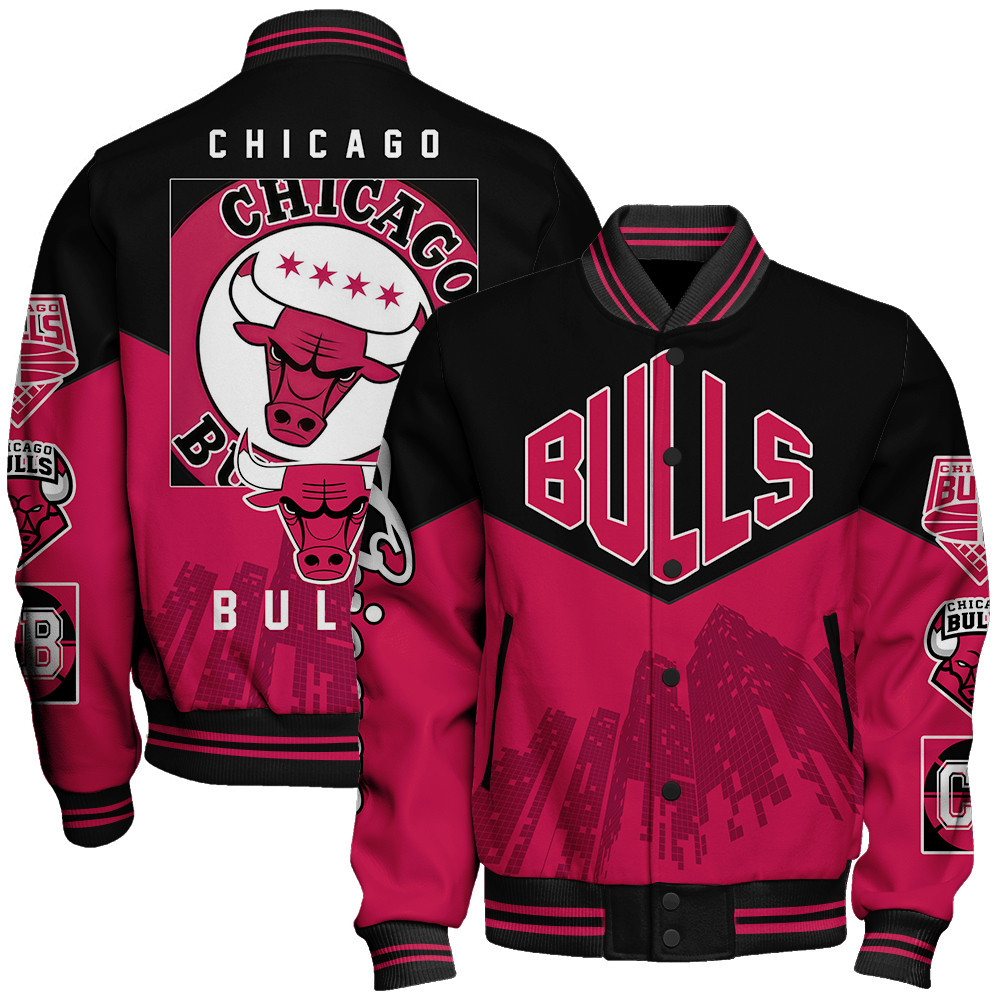 chicago bulls nba baseball varsity jacket baseball jacket all over print stm v17 rrrle