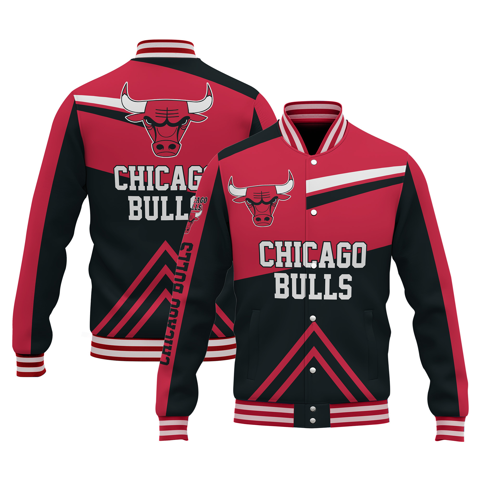 chicago bulls special design 3d unisex baseball varsity jacket baseball jacket all over print ge5xe