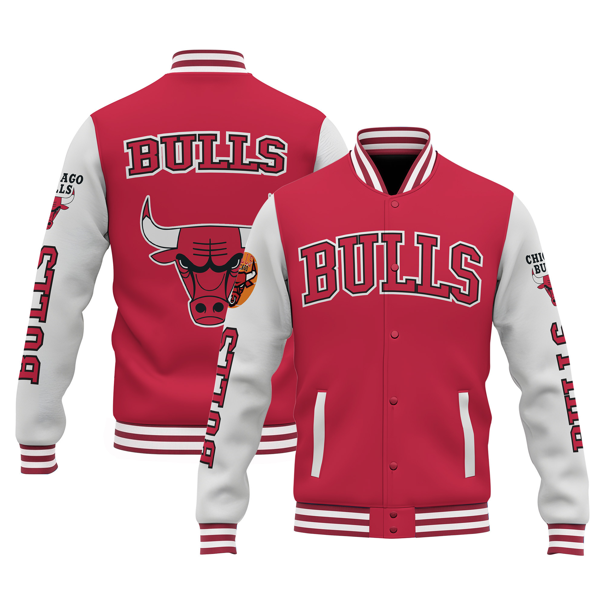 chicago bulls special design 3d unisex baseball varsity jacket baseball jacket all over print v1 c4m68