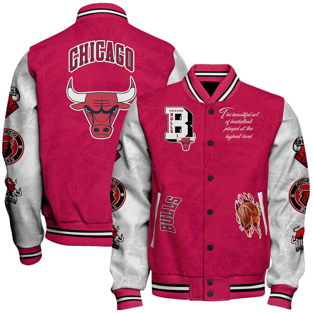 chicago bulls varsity jacket baseball jacket all over print wf edfz7