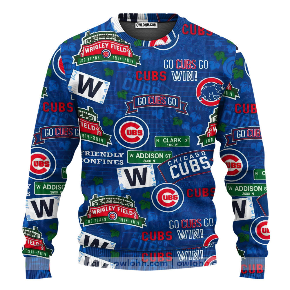 chicago cubs baseball sweater ugly christmas sweaters owl ohh p7bmq