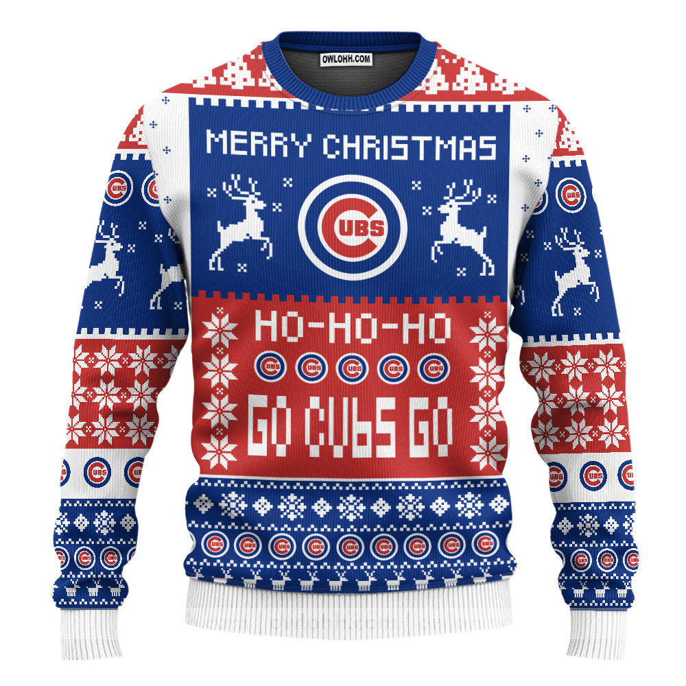 chicago cubs merry christmas sweater ugly christmas sweaters owl ohh bvaei 1