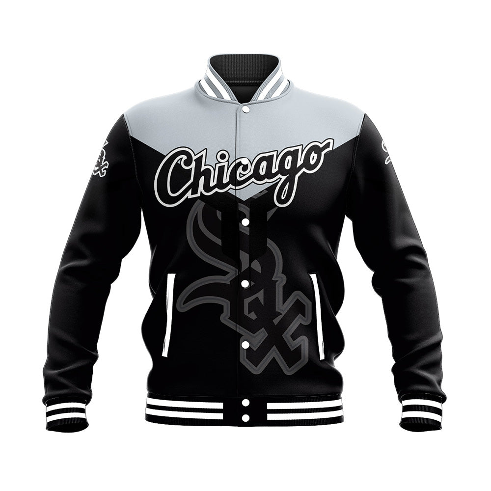 chicago white sox baseball jacket button up zipper hooded all over print drinking style mlb augn2