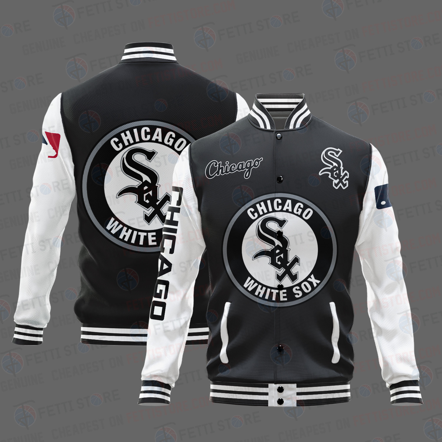 chicago white sox mlb baseball varsity jacket baseball jacket all over print stm ieqy6