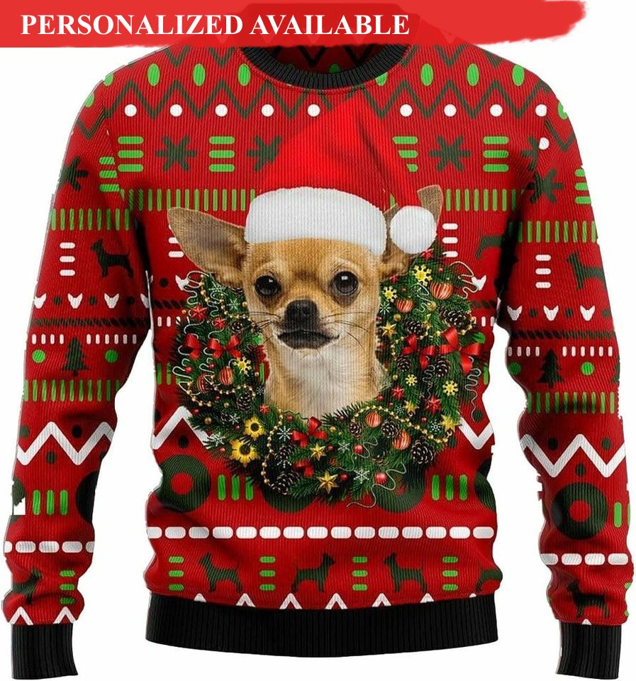 chihuahua sweater christmas sweatshirt holiday party for friends 3280