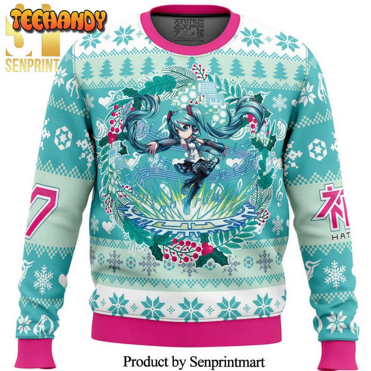 christmas symphony hatsune miku knitted ugly xmas sweater butkf