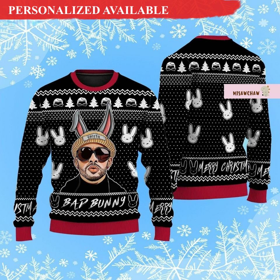 christmas bad bunny sweater bad bunny ugly sweater 6798