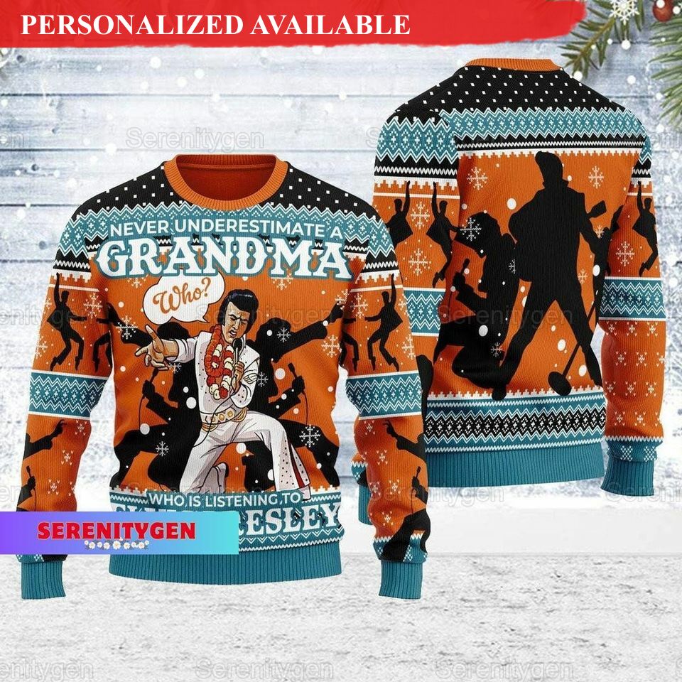 christmas elvis presley ugly sweater elvis presley christmas sweater 5122