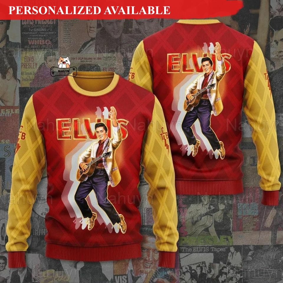 christmas elvis presley ugly sweater elvis presley sweater 3283