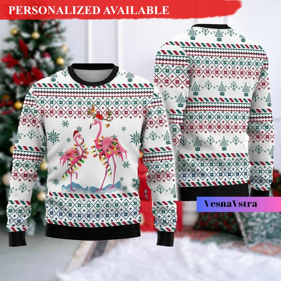 christmas flamingo christmas sweater flamingo ugly sweater holiday 6138