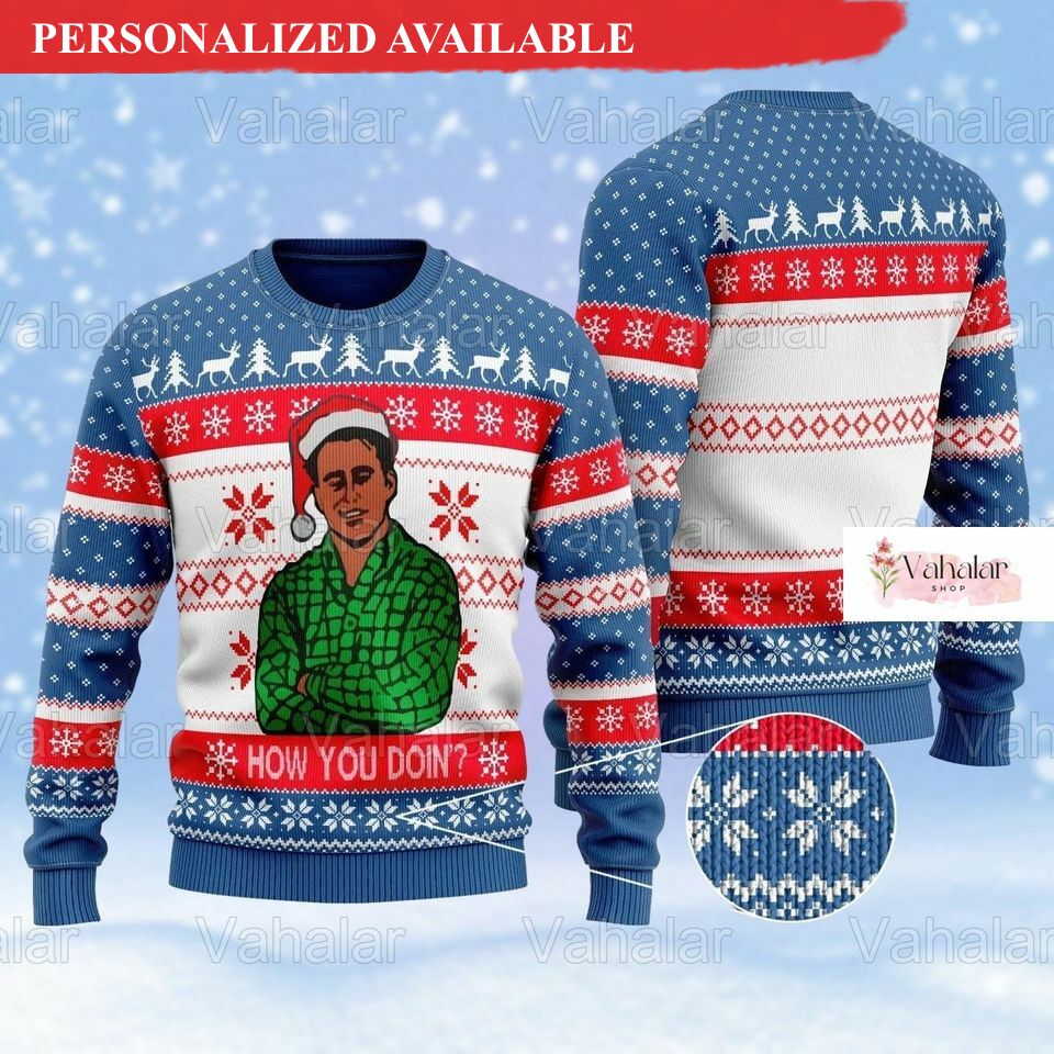 christmas friends ugly sweater friends joey ugly sweater 7003