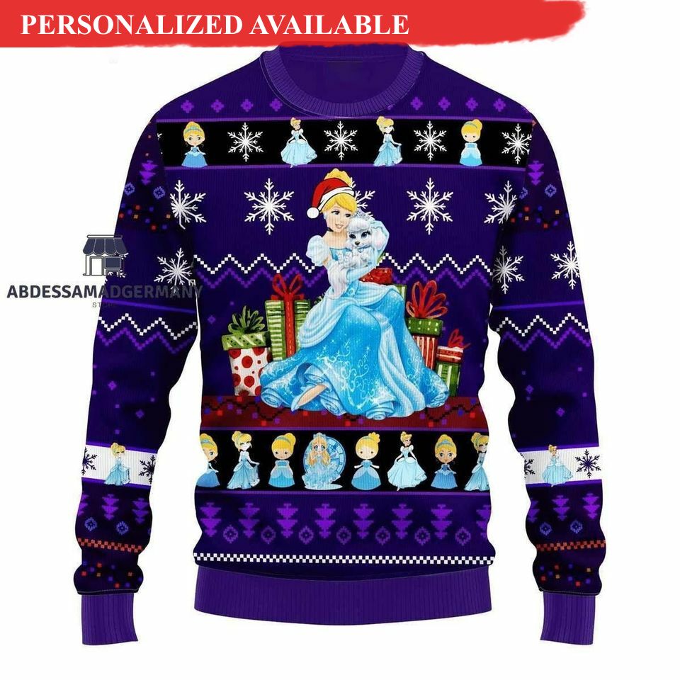 christmas gift cinde princess sweater disney christmas sweater 7453