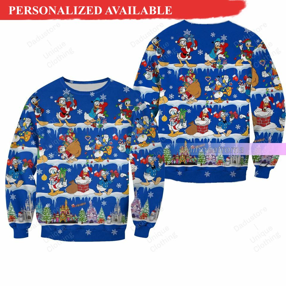 christmas gift donald duck ugly sweater donald disney sweater 4173