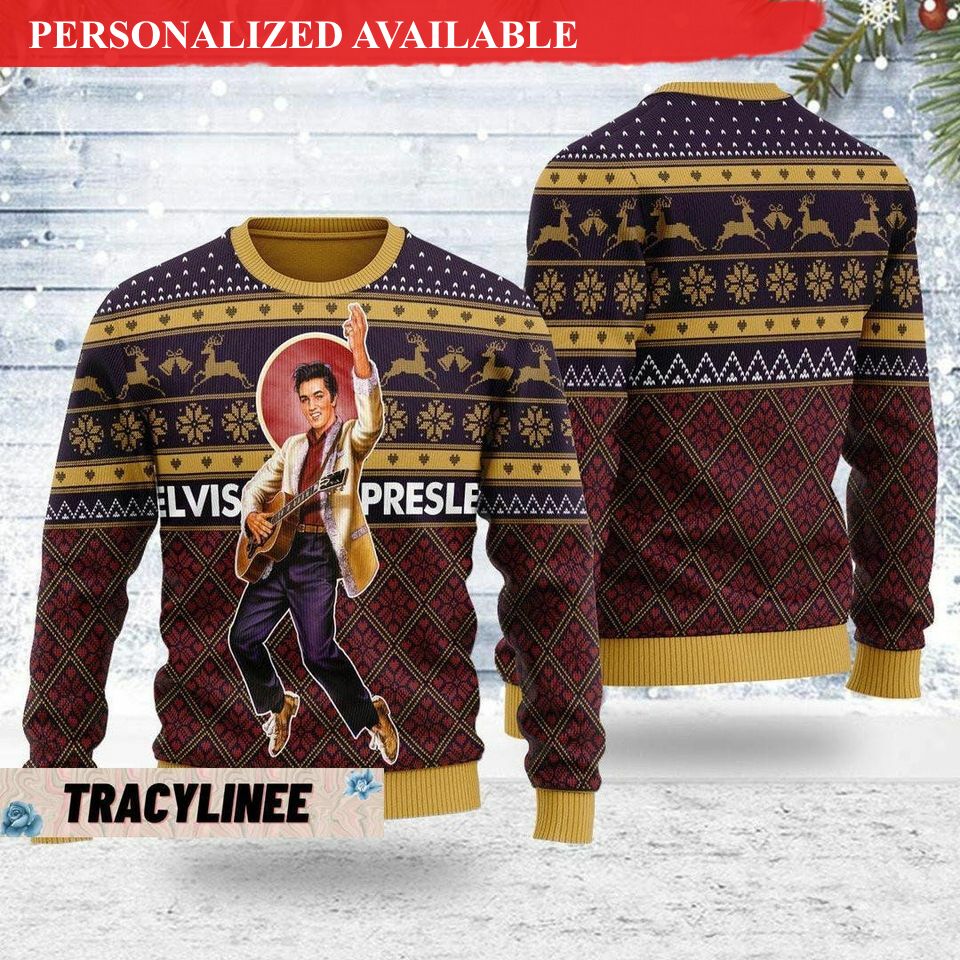 christmas gift elvis christmas 3d sweater 7605