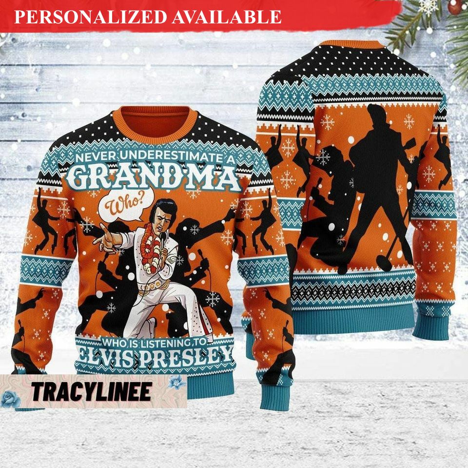 christmas gift elvis presley ugly 3d sweater 8729