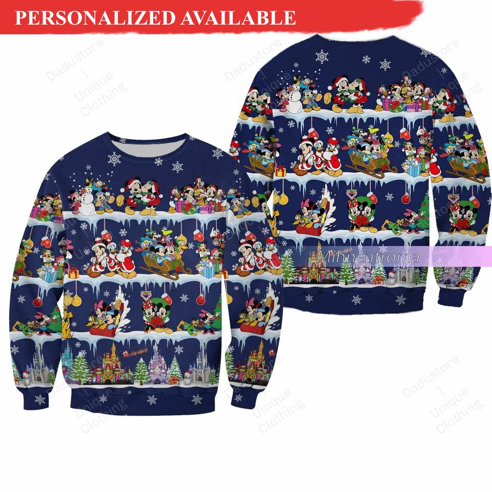 christmas gift minnie mouse ugly sweater disney sweater 7568