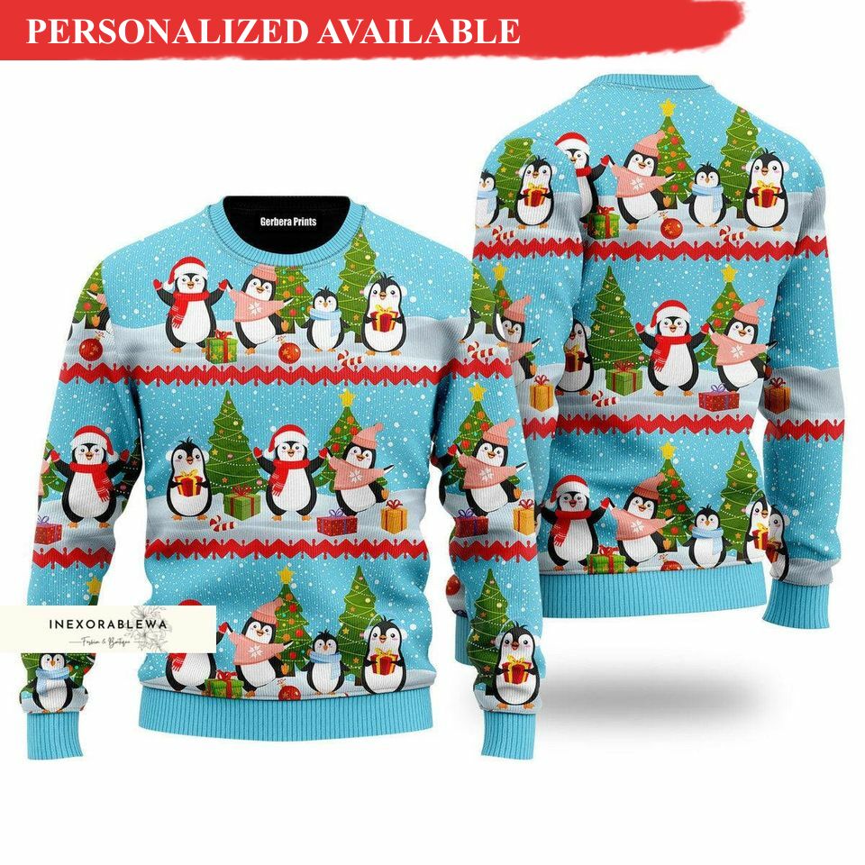 christmas gift penguin ugly sweater penguin christmas sweater 5818