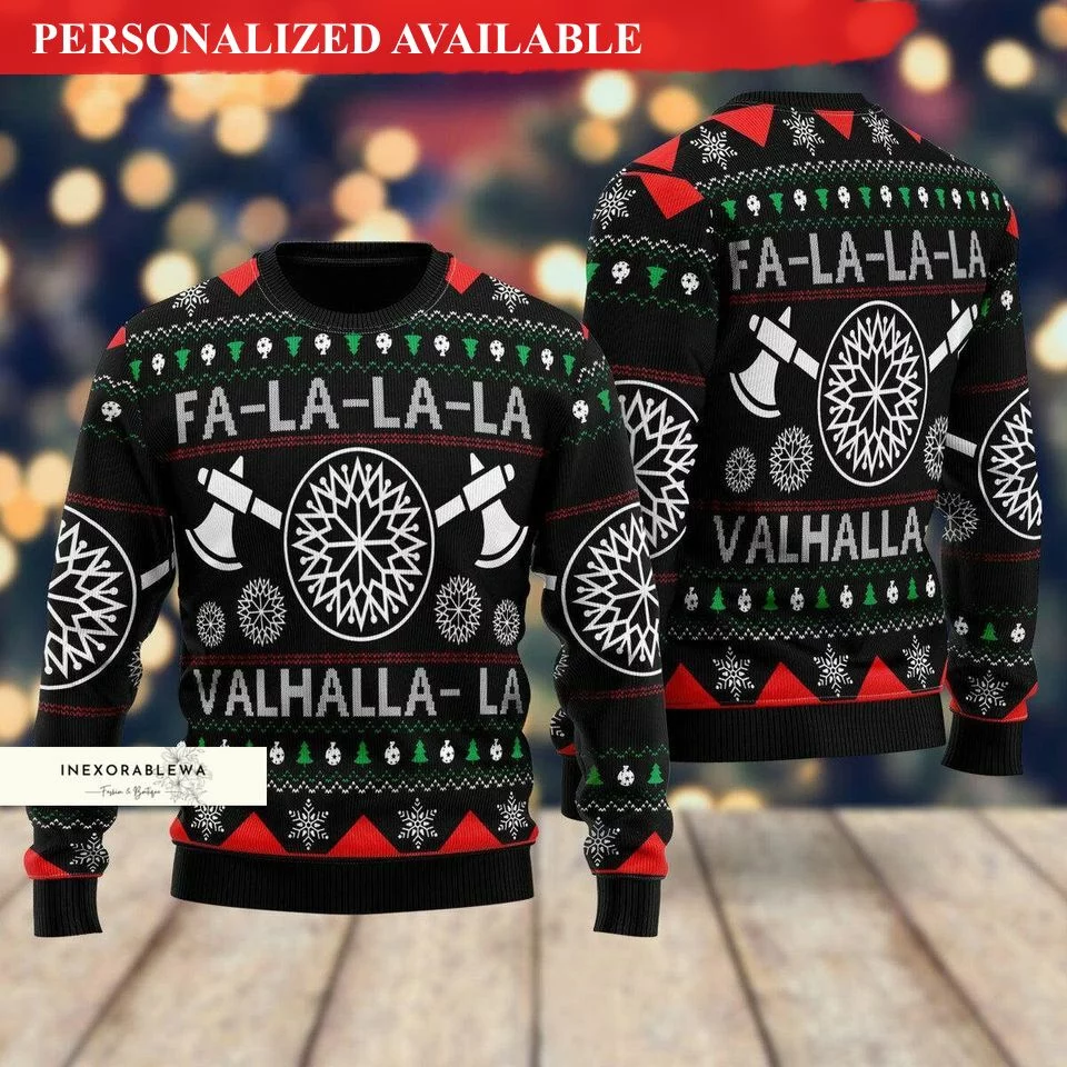 christmas gift viking christmas sweater viking valhalla 1365