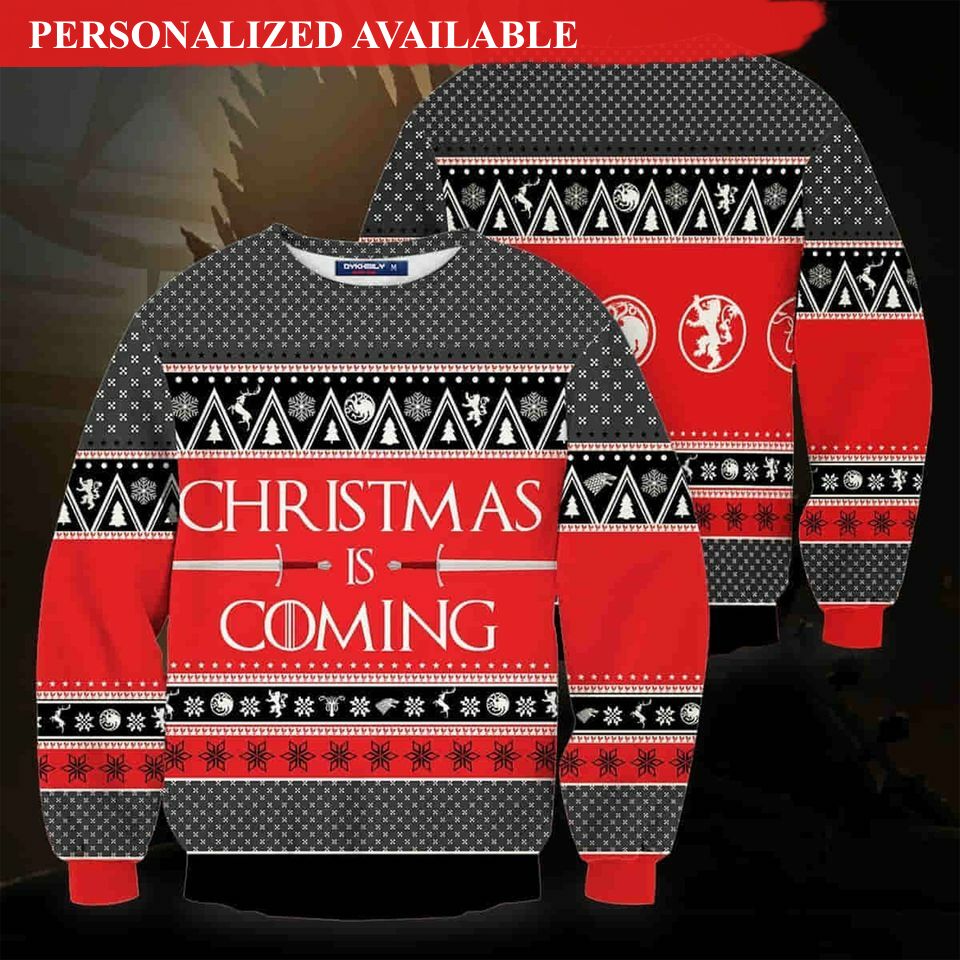 christmas is coming ugly christmas sweater 5564