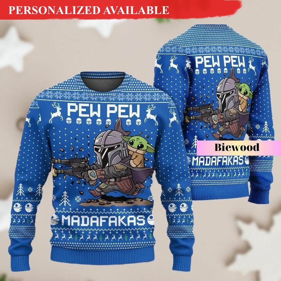 christmas mandalorian grogu sweater star wars sweater 3094