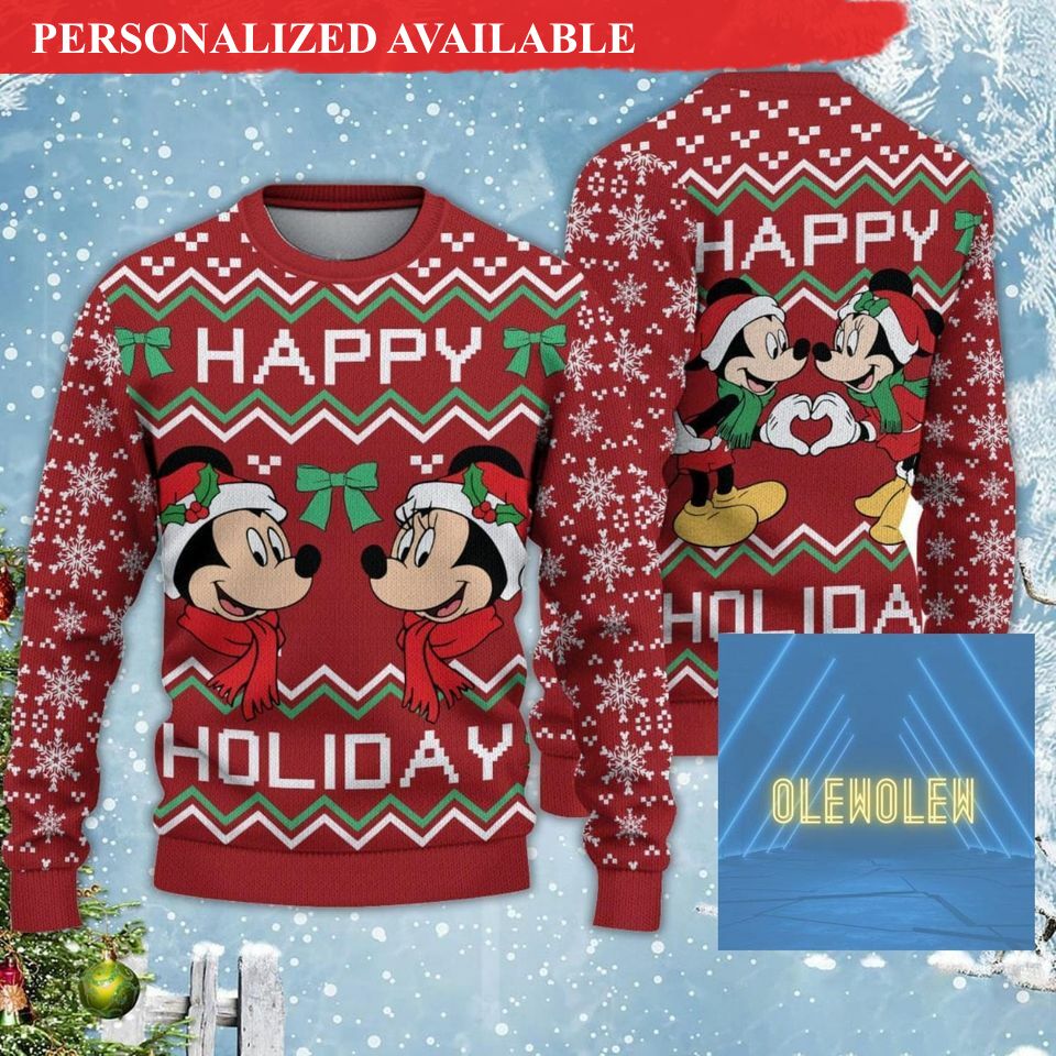 christmas mickey and minnie ugly sweater mickey disney sweater 2966